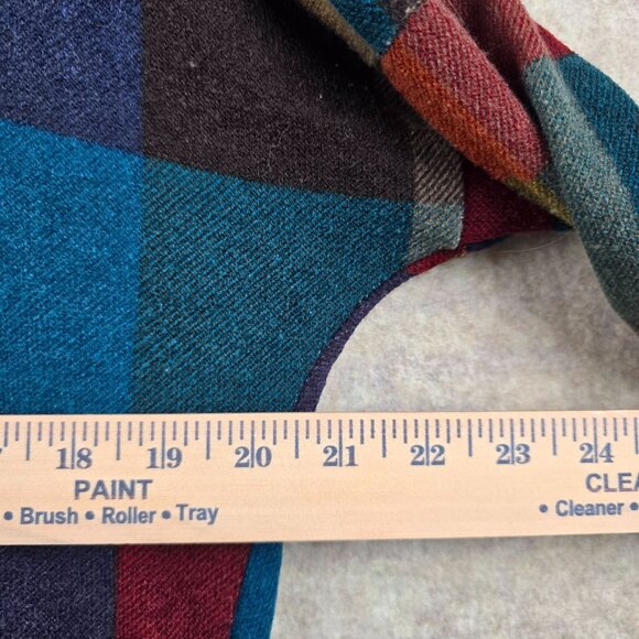 P.S. Kate Multicolor Plaid Sweater With Bow Sleeve Details Size M - Picture 6 of 6